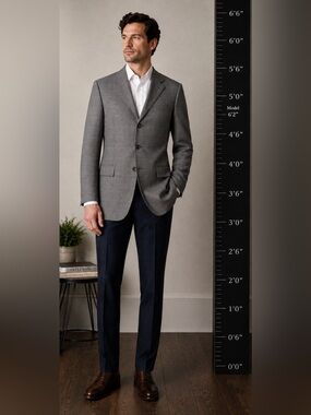 Hart Schaffner Marx Mens Glen Plaid 3-Button Suit Jacket Blazer 41L Long